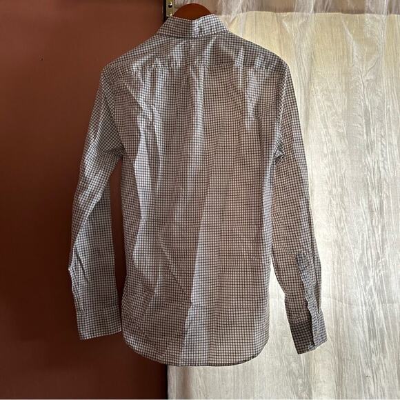 J. Crew Slim Secret Wash Cotton Poplin Shirt 100’s 2-Ply Yarns Grid Checker NWT - Picture 5 of 7
